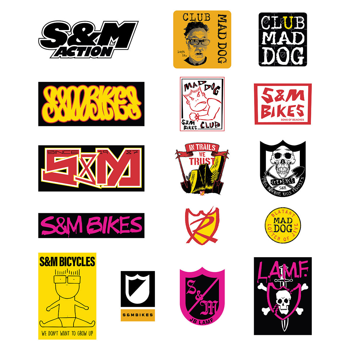 S&M Bikes 16er Stickerpack