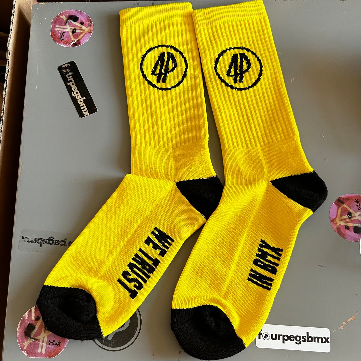 Fourpegsbmx Trust Socken Yellow/Black - 3Pack