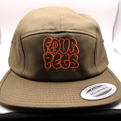 Fourpegsbmx Graffiti Camper Kappe / Cap Olive/Orange