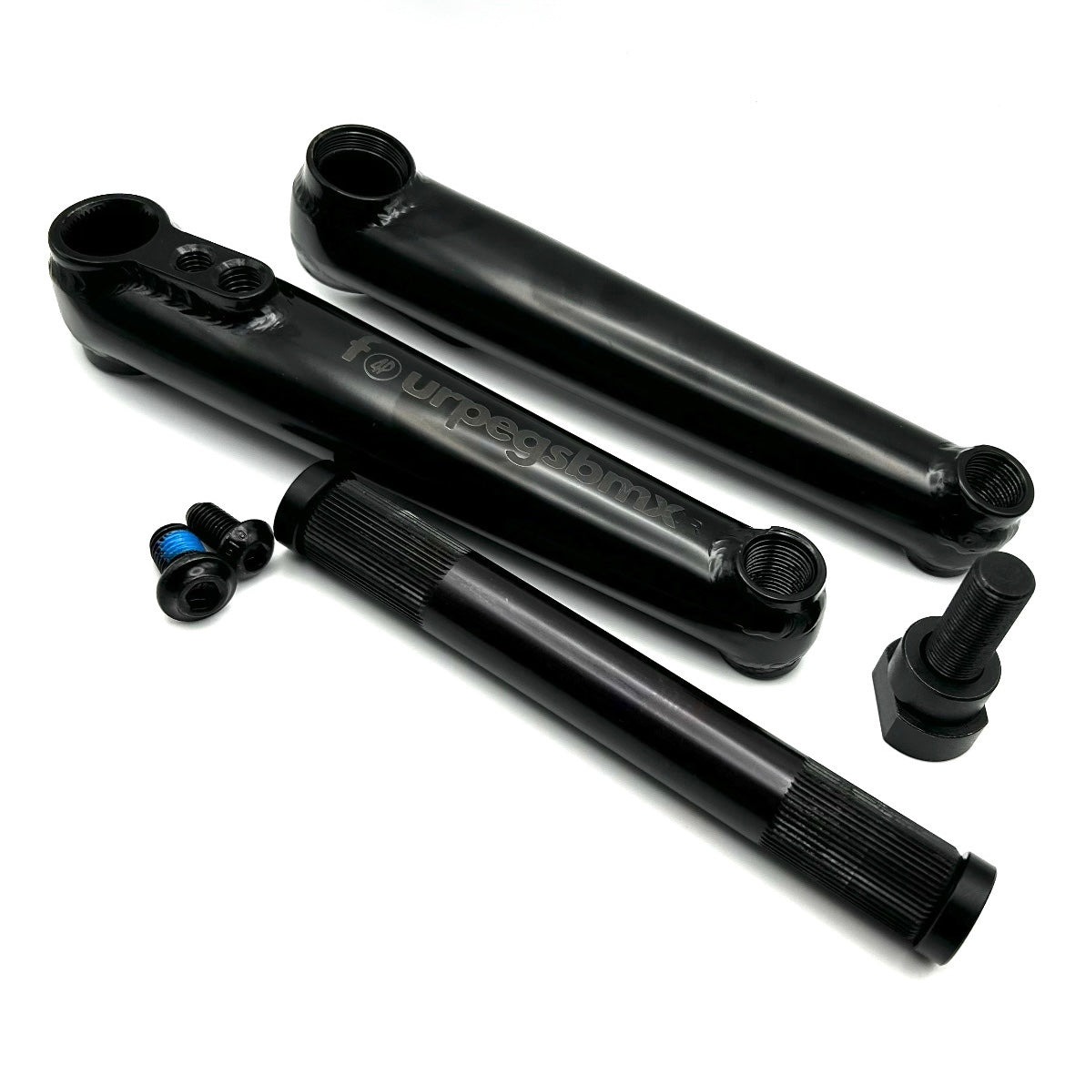 Fourpegsbmx Footwork 160mm Kurbel Cranks Black