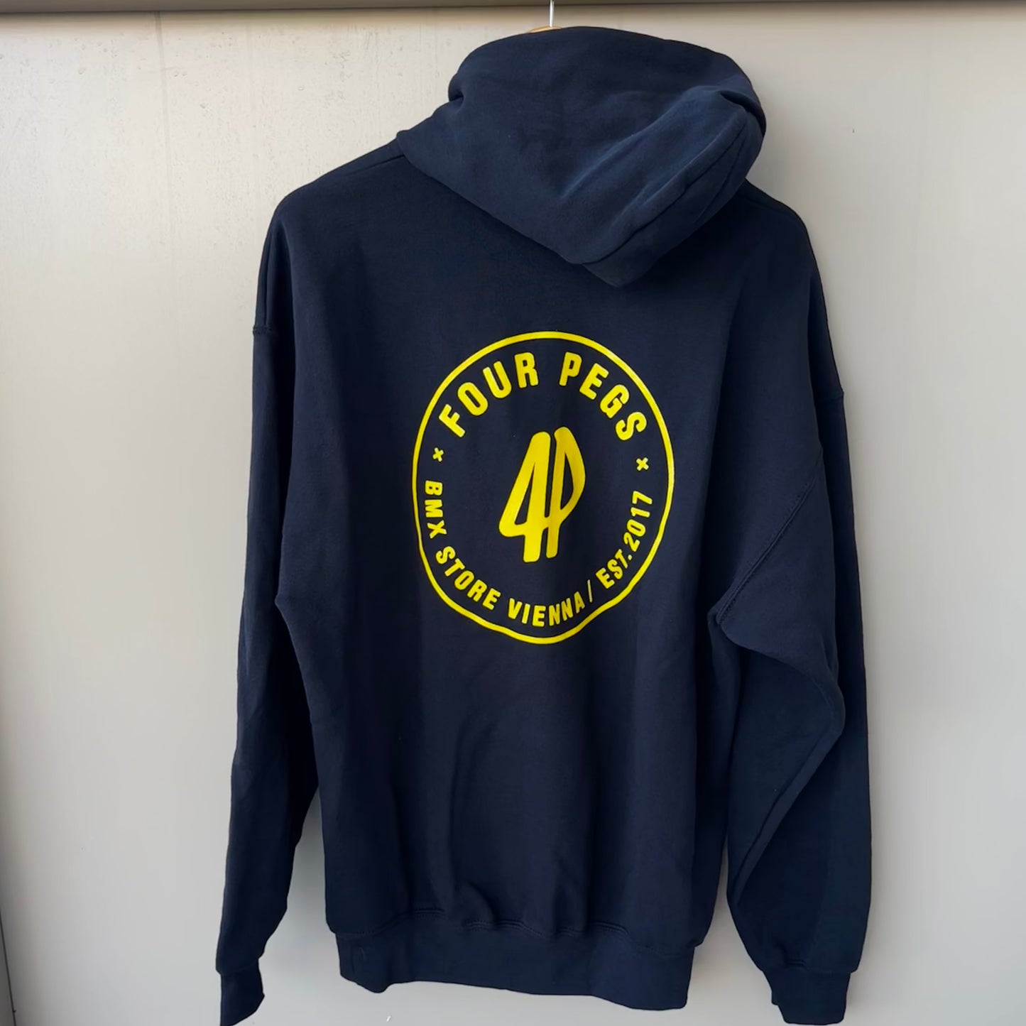 Fourpegsbmx Double Logo Hoodie Black/Yellow