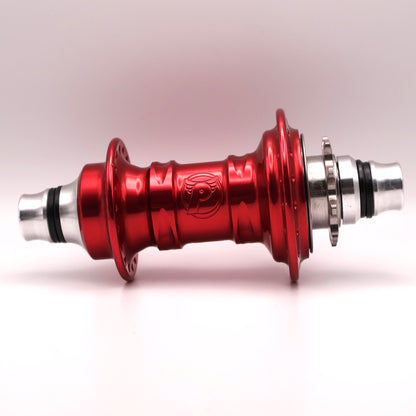 Profile Racing Mini Female RHD Cassette Nabe / Hub Red with Crmo or Ti Driver