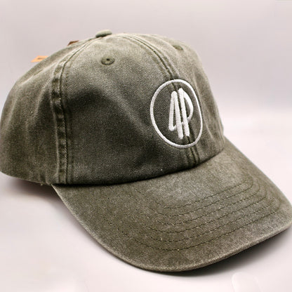 Fourpegsbmx 4P Circle Vintage Kappe / Cap Olive/White