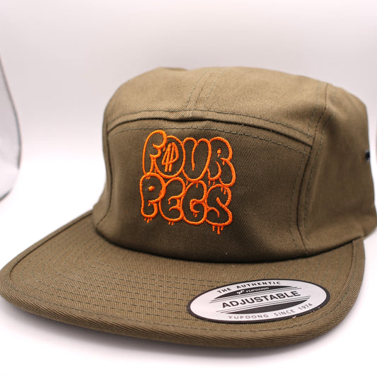 Fourpegsbmx Graffiti Camper Kappe / Cap Olive/Orange