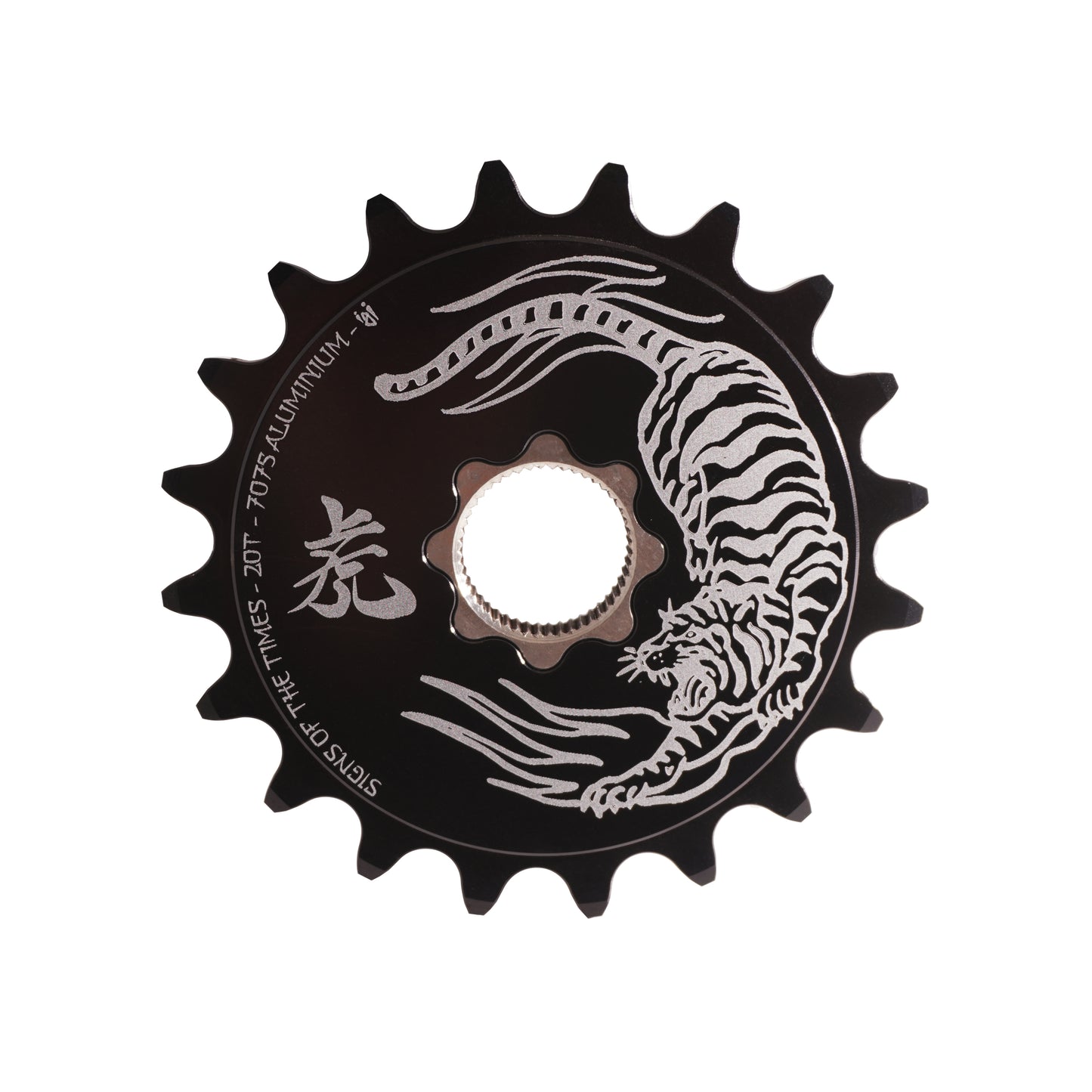 IGI Tiger (Signs Of The Times) Spline Drive 19mm Kettenblatt / Sprocket Black