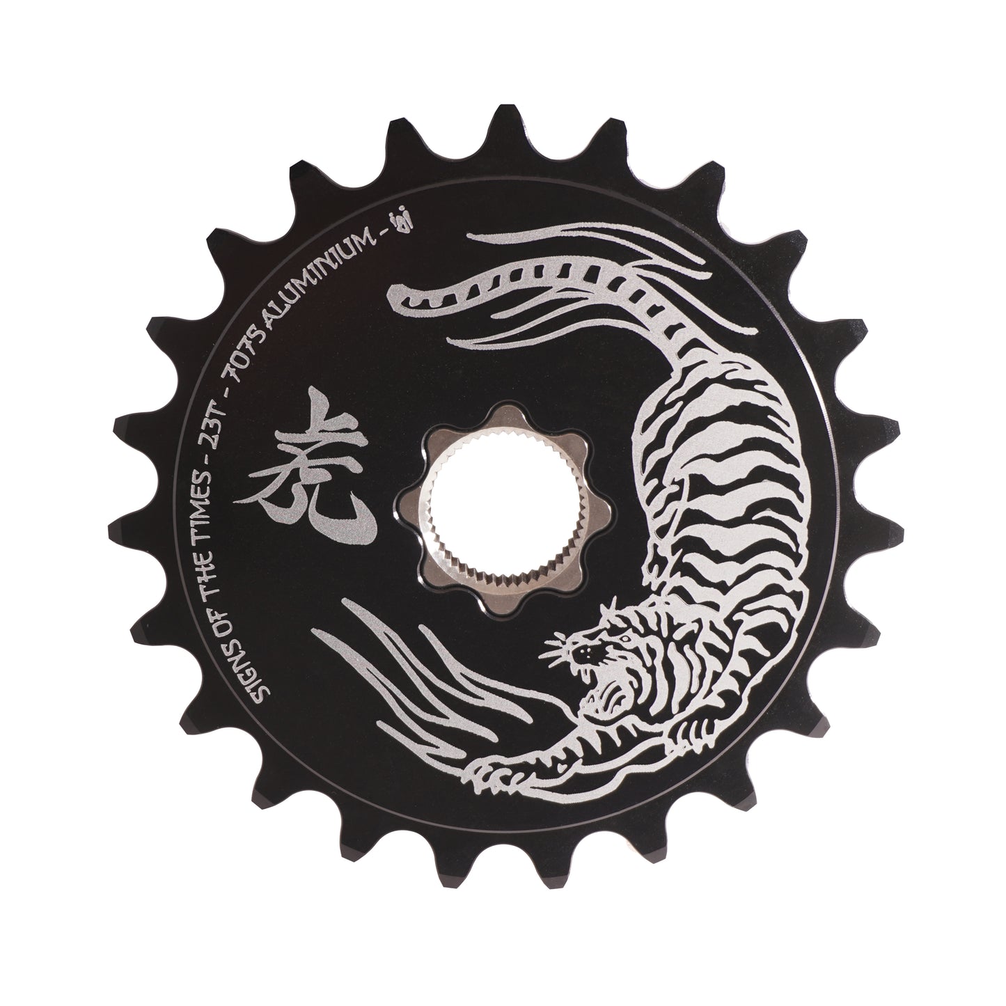 IGI Tiger (Signs Of The Times) Spline Drive 19mm Kettenblatt / Sprocket Black