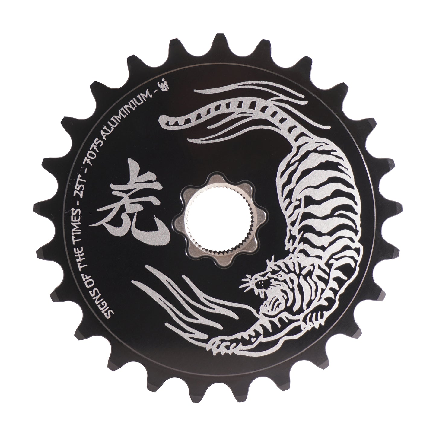 IGI Tiger (Signs Of The Times) Spline Drive 19mm Kettenblatt / Sprocket Black