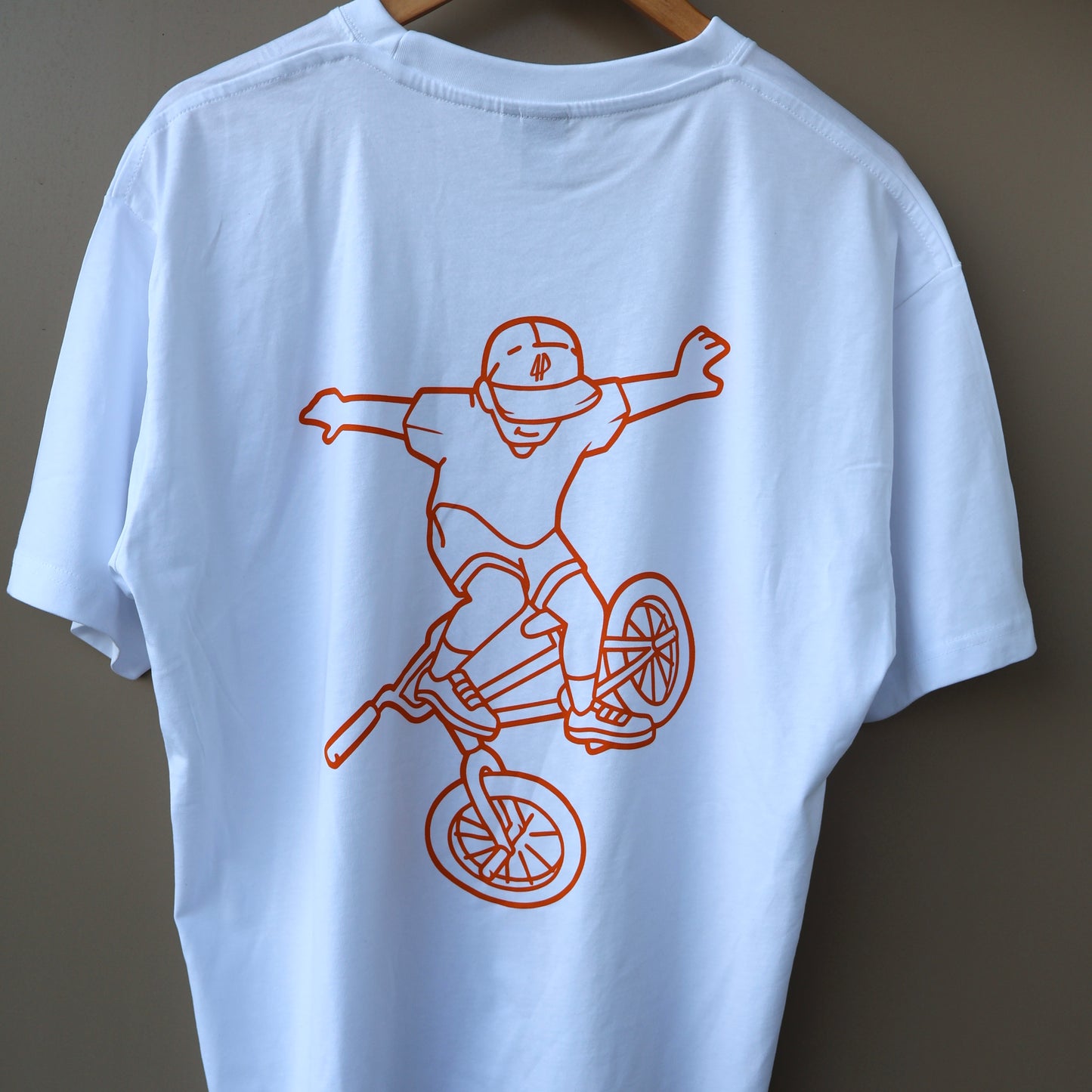 Fourpegsbmx SvB T-Shirt White/Black/Orange