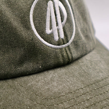 Fourpegsbmx 4P Circle Vintage Kappe / Cap Olive/White