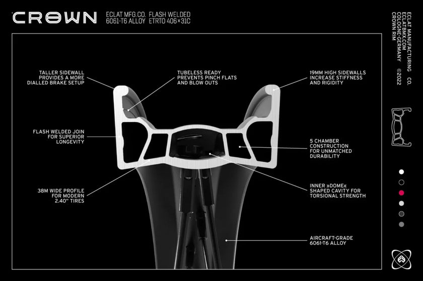 Eclat Crown Felge / Rim Black