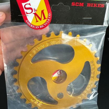 S&M Bikes Chain Saw Kettenblatt / Sprocket 33T Gold