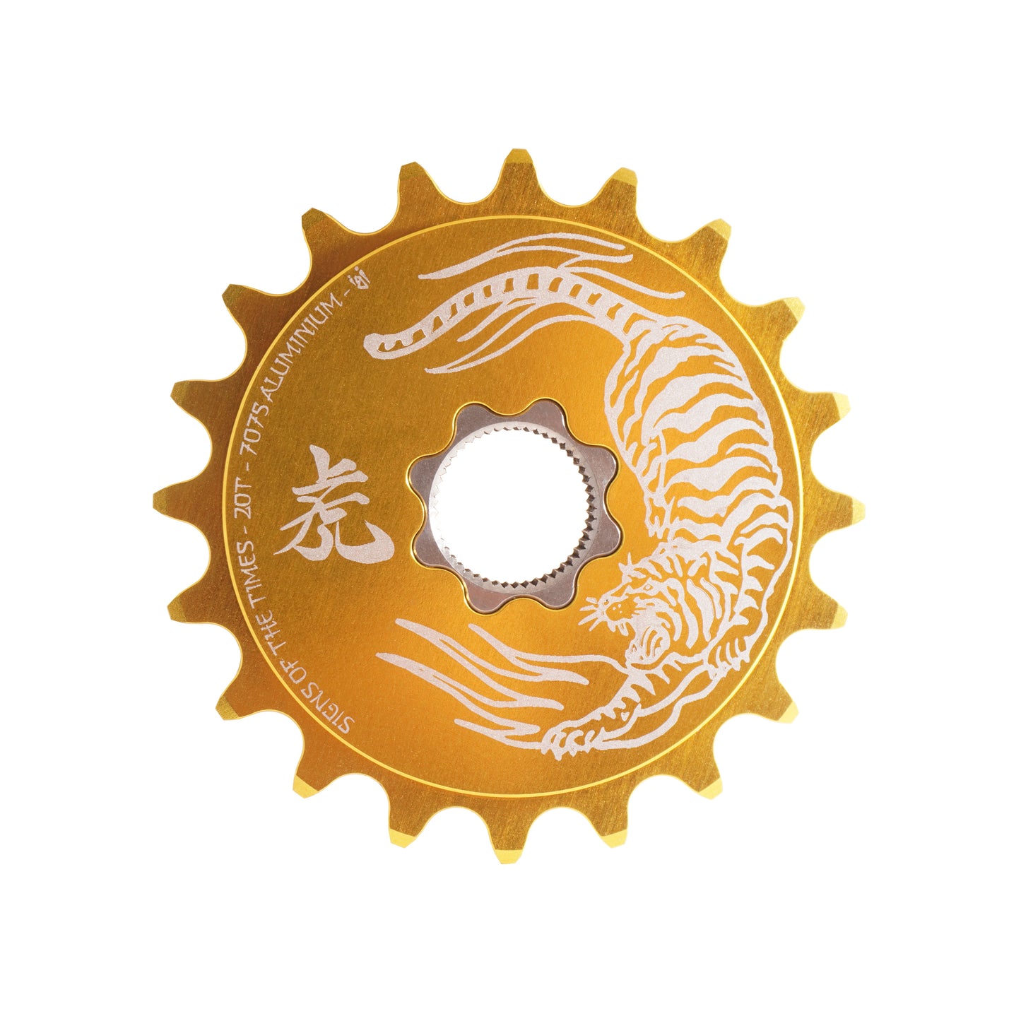 IGI Tiger (Signs Of The Times) Spline Drive 19mm Kettenblatt / Sprocket Gold