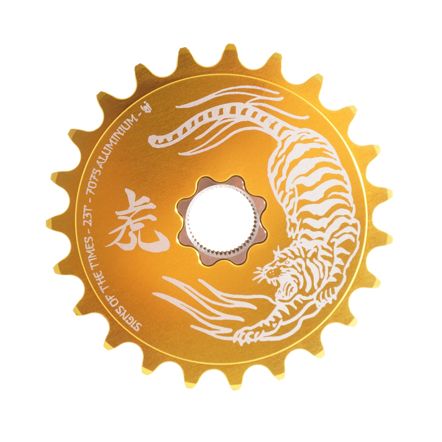 IGI Tiger (Signs Of The Times) Spline Drive 19mm Kettenblatt / Sprocket Gold