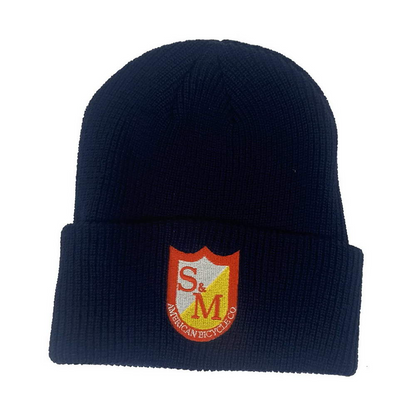 S&M Bikes Ribbed Cuffed Haube / Beanie Navy Blue