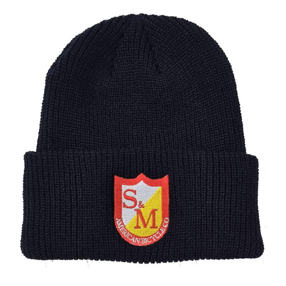 S&M Bikes Ribbed Cuffed Haube / Beanie Black