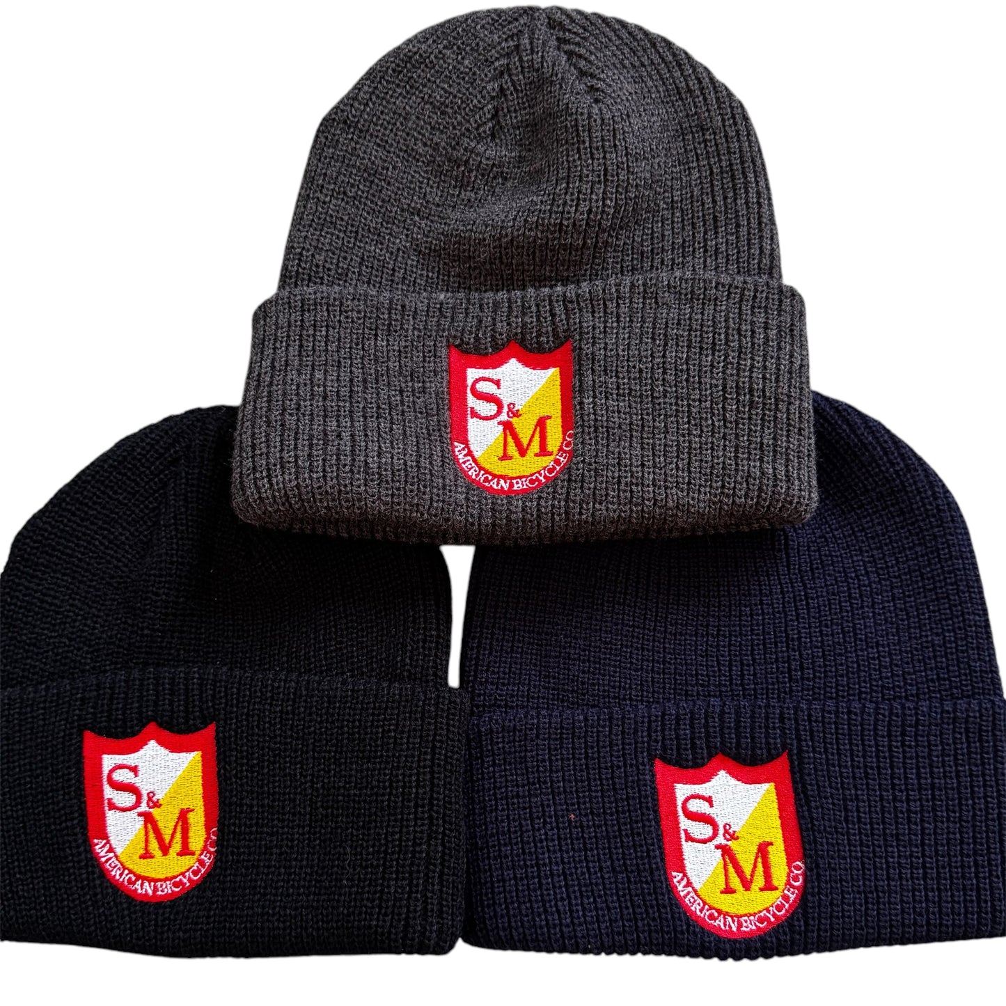 S&M Bikes Ribbed Cuffed Haube / Beanie Navy Blue