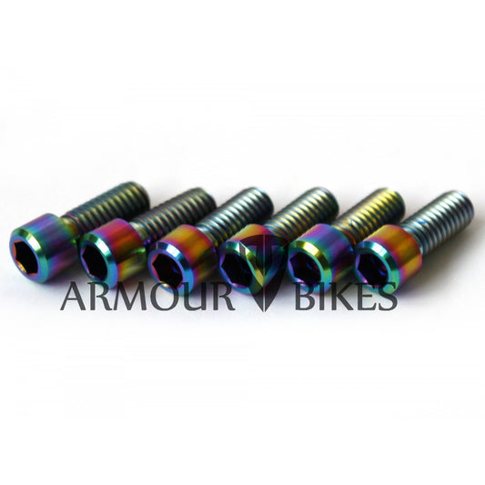 Armour Bikes Titanium Profile/Madera Vorbauschrauben / Stem Bolts Oil Slick