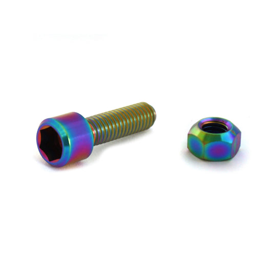 Armour Bikes Titanium Sattelklemme Ersatzschrauben / Seatpost Clamp Bolts Oil Slick