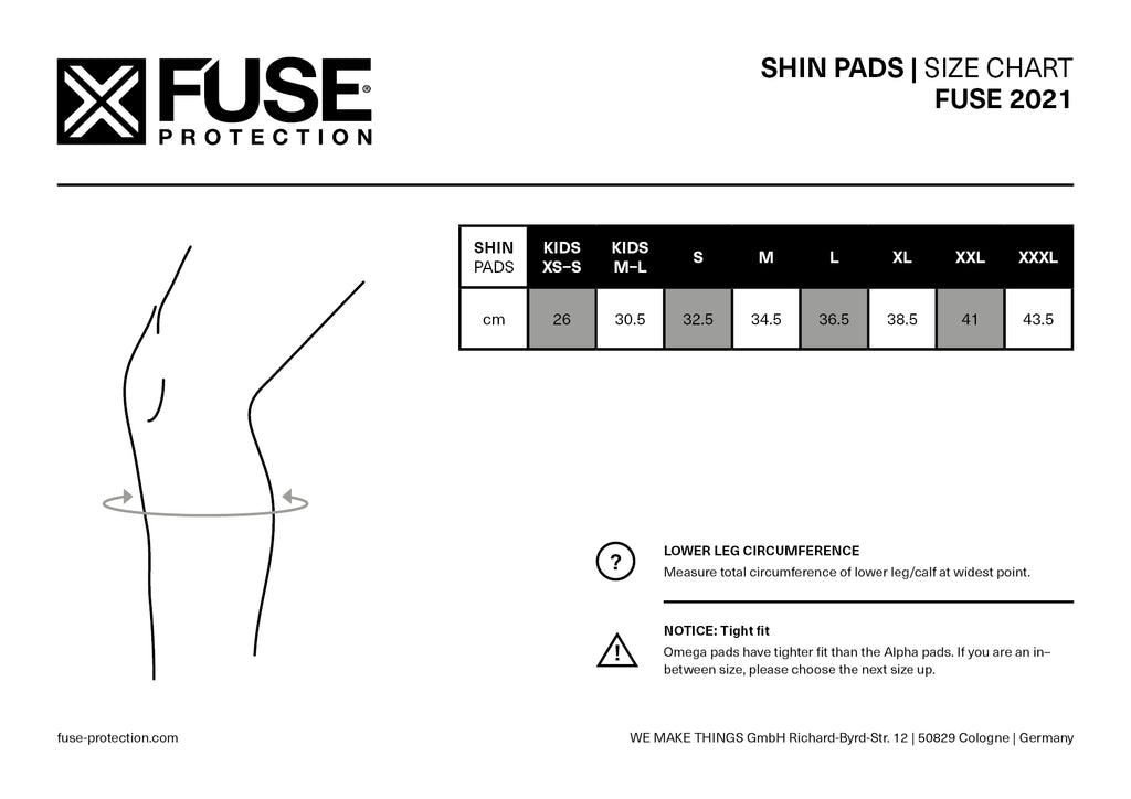 Fuse Alpha Whip Schienbein Schoner / Shin Pads