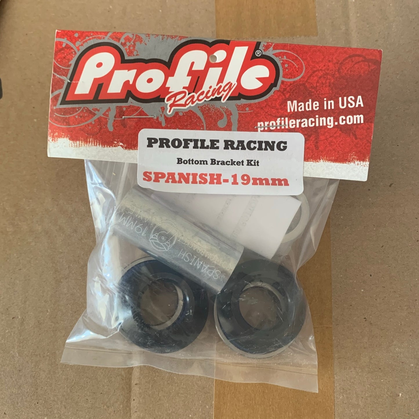 Profile Racing Spanish Bottom Bracket 19mm Black