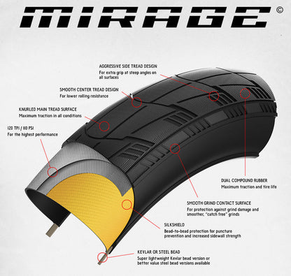 Eclat Mirage 2.45“ Kevlar Reifen / Tire Black