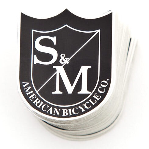 S&M Bikes Black Shield Small 3-Pack Stickers