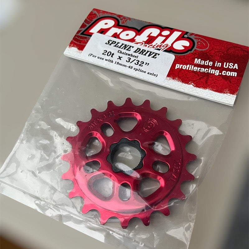 Profile Spline Drive 19mm Sprocket 20T Red